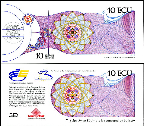 10 ecu  (90) UNC Banknote