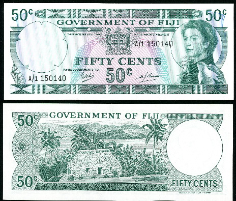 50 cents  (80) AU Banknote