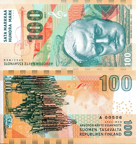 100 markkaa  (90) UNC Banknote