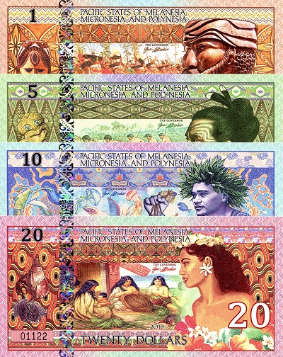 1 to 20 dollars  (90) UNC Banknote
