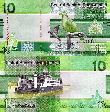 10 dalasis  (90) UNC Banknote