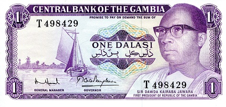 1 dalasi  (80) AU Banknote