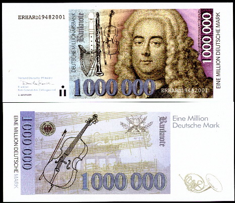 1,000,000 mark  (90) UNC Banknote