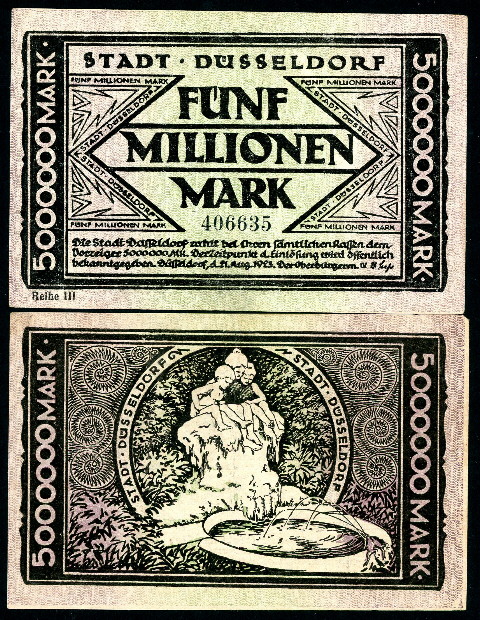 5,000,000 mark  (60) VF Banknote