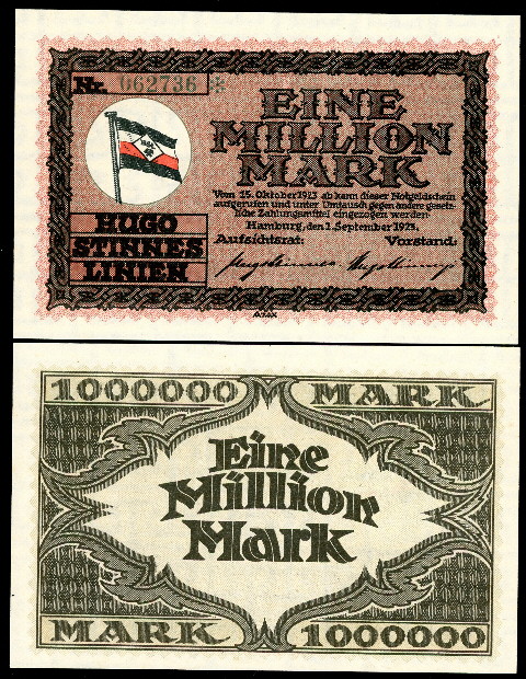 1,000,000 mark  (90) UNC Banknote