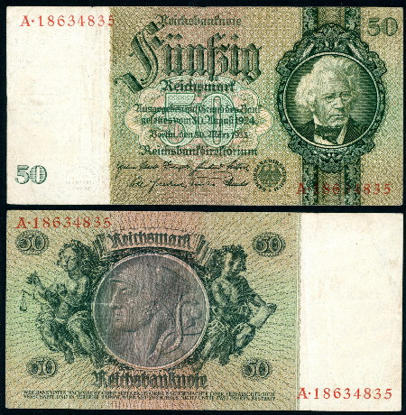 50 reichsmark  (50) F Banknote