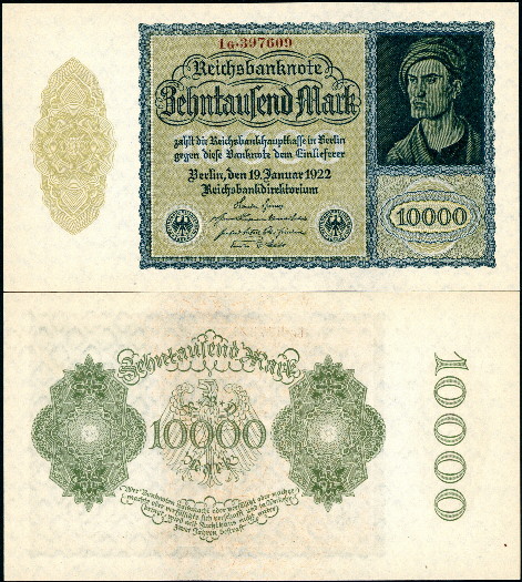 10,000 mark  (85) AU-UNC Banknote