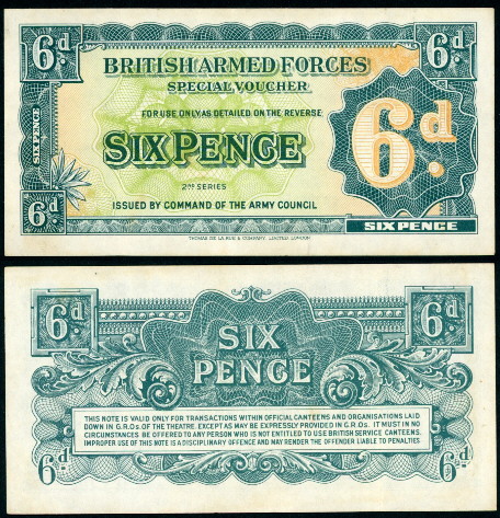 6 pence  (65) VF-EF Banknote