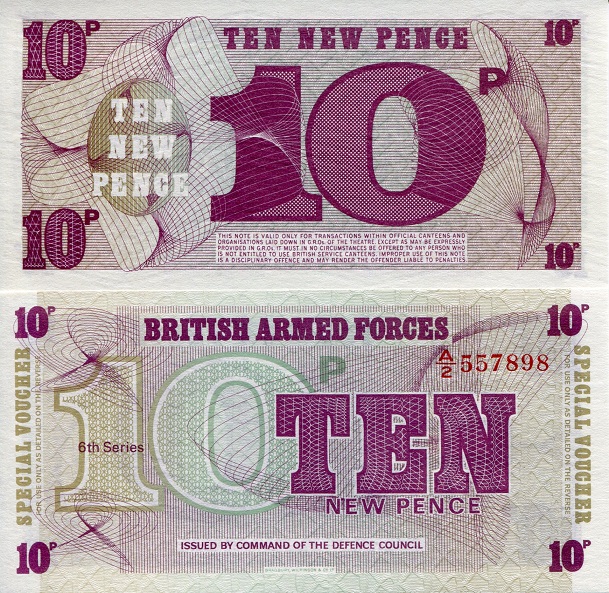 10 new pence  (90) UNC Banknote