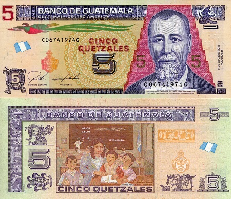 5 Quetzal  (90) UNC Banknote