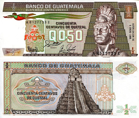 1/2 quetzal  (90) UNC Banknote