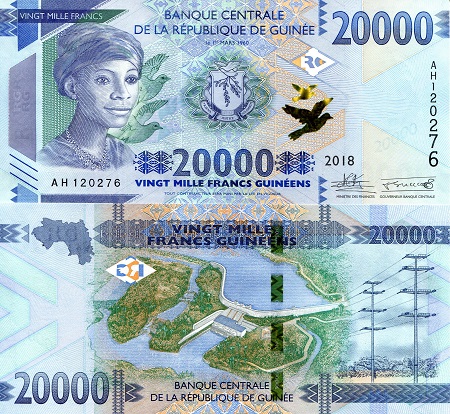 20,000 francs  (90) UNC Banknote