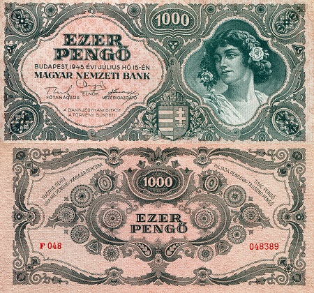 1000 pengo  (85) AU-UNC Banknote