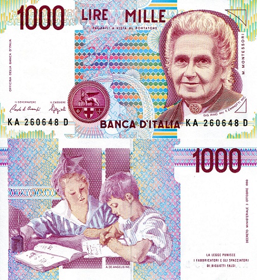 1000 lire  (65) VF-EF Banknote