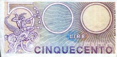 500 lire  (60) VF Banknote