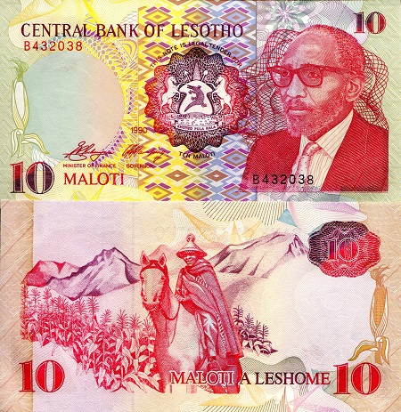 10 maloti  (90) UNC Banknote