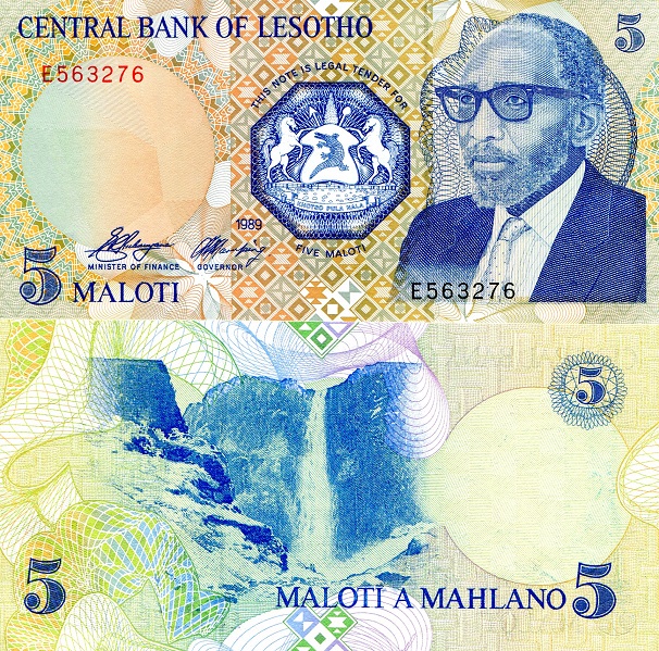 5 maloti  (85) AU-UNC Banknote