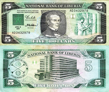 5 dollars  (85) AU-UNC Banknote