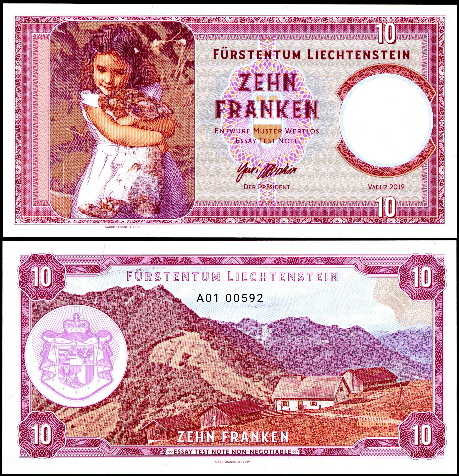 10 franken  (90) UNC Banknote