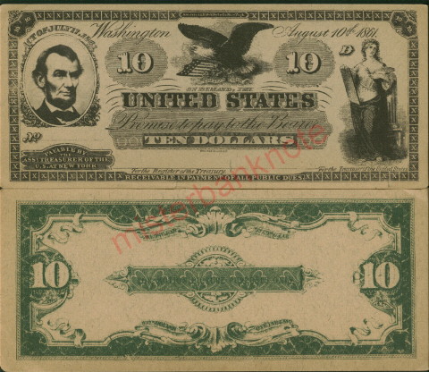 10 dollars  (60) VF Banknote