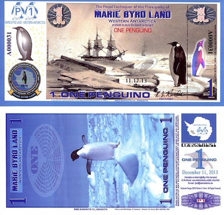 1 Penguino  (90) UNC Banknote