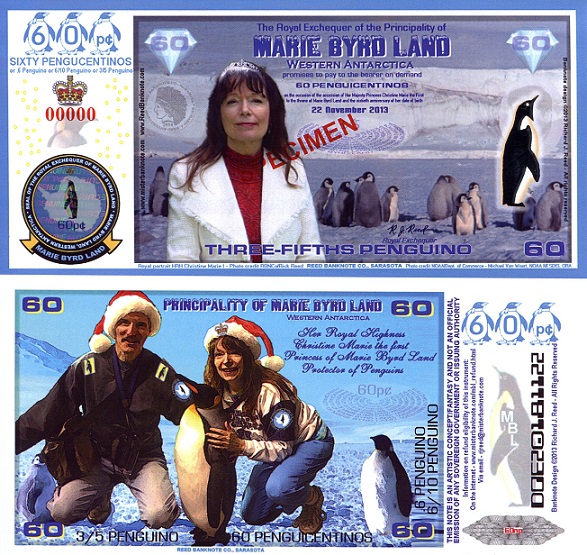 3/5 Penguino  (90) UNC Banknote