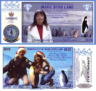 3/5 Penguino  (90) UNC Banknote