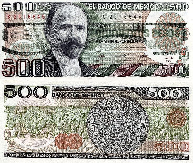 500 pesos  (85) AU-UNC Banknote