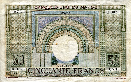 50 francs  (45) VG-F Banknote