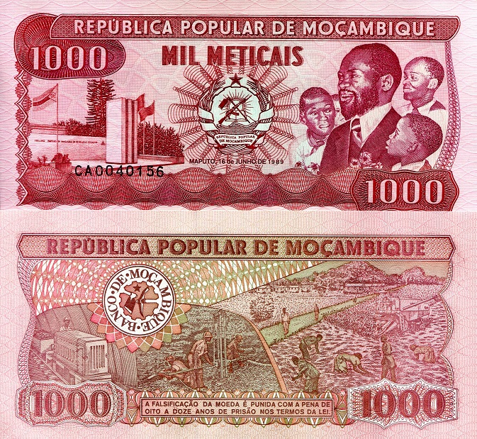 1000 meticais  (90) UNC Banknote