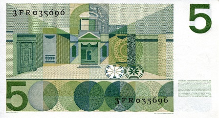 5 gulden  (60) VF Banknote