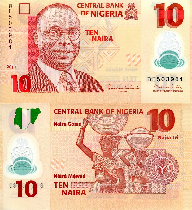 10 naira  (90) UNC Banknote