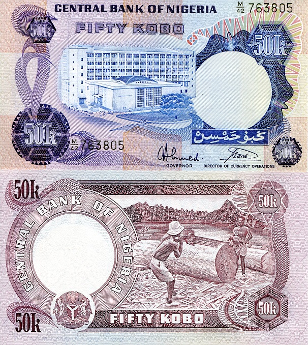 50 kobo  (90) UNC Banknote