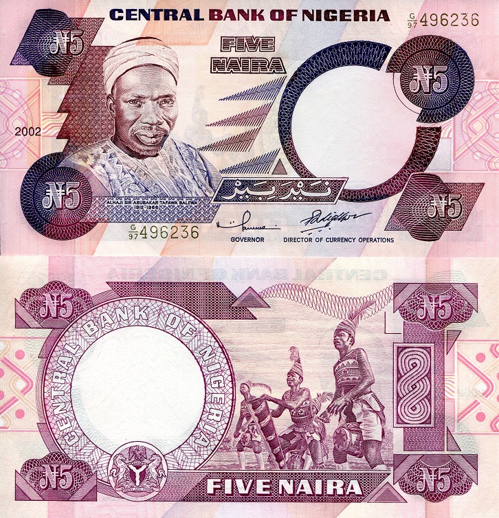 5 naira  (90) UNC Banknote