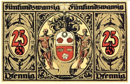 25 pfennig (80) AU Banknote