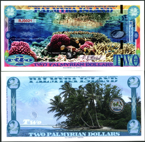 2 Palmyrian dollars  (90) UNC Banknote
