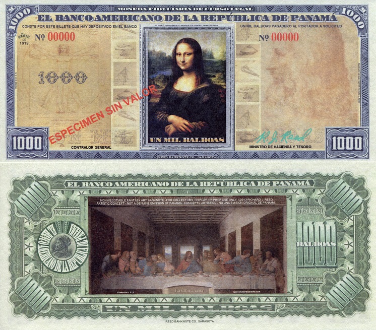 1000 balboas  (90) UNC Banknote