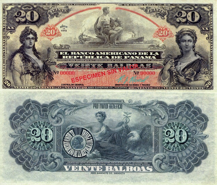 20 balboas  (90) UNC Banknote