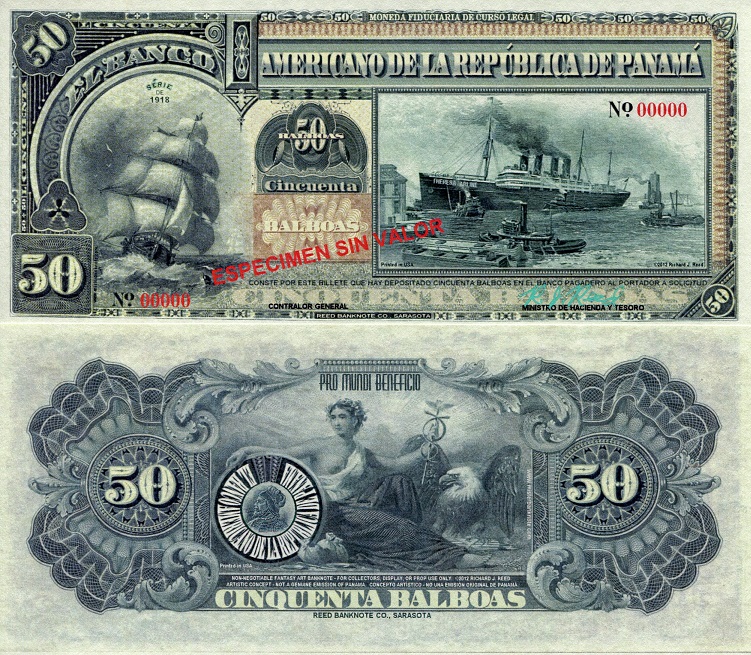 50 balboas  (90) UNC Banknote