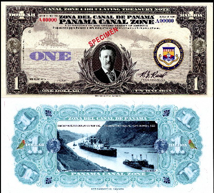 1 balboa/dollar  (90) UNC Banknote