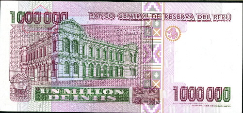 1,000,000 intis (90) UNC Banknote
