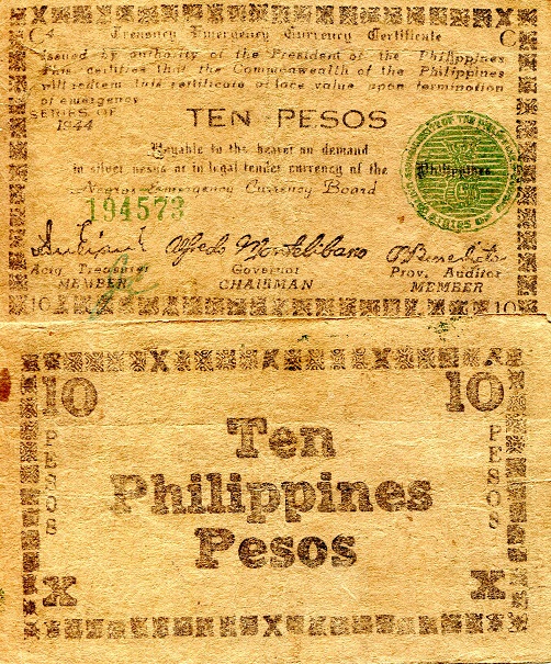 10 pesos  (80) AU Banknote