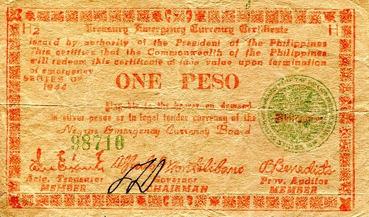 1 peso  (60) VF Banknote
