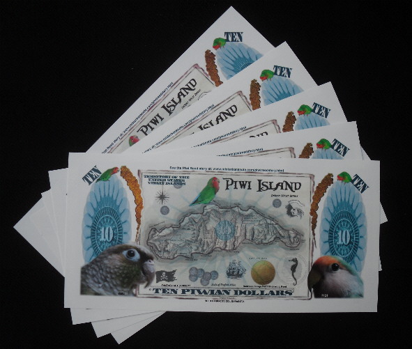 10 Piwian dollars  (90) UNC Banknote