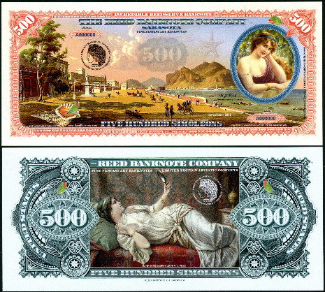 500 simoleons  (90) UNC Banknote