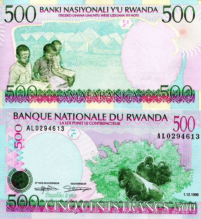 500 francs  (85) AU-UNC Banknote