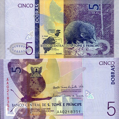 5 Dobras  (90) UNC Banknote