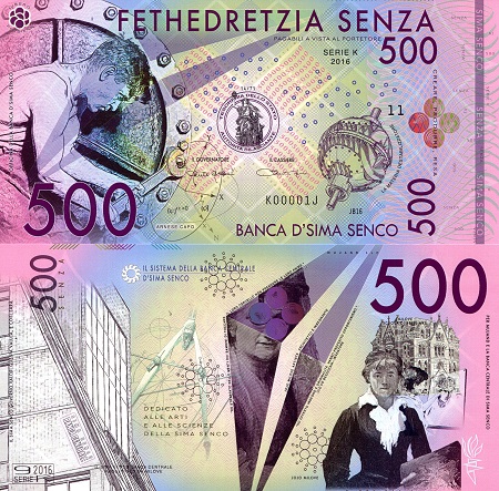 500 senza  (90) UNC Banknote