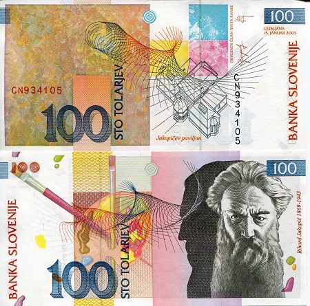 100 Tolarjev  (85) AU-UNC Banknote