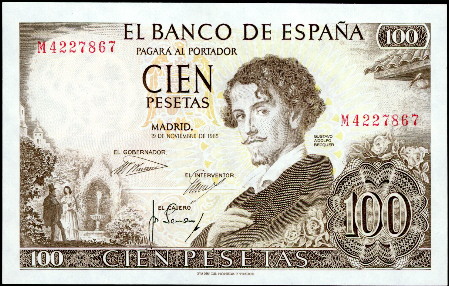 100 pesetas  (90) UNC Banknote